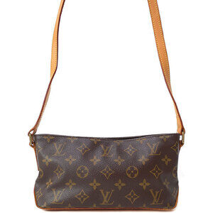 Louis Vuitton Monogram Leather Brown Trotter Shoulder Bag